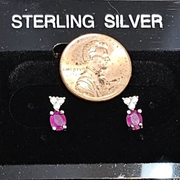 Jewelry - BUYER'S CHOICE Sterling Silver /925 Dainty Gemstone Earrings.